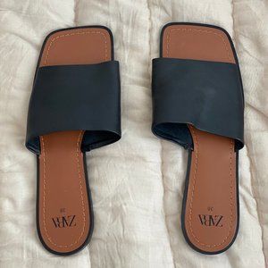 Zara, flat leather sandal